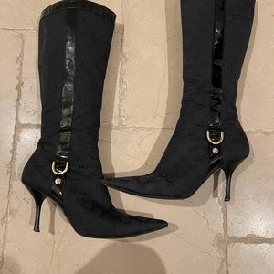 Gucci GG Vernice Diamond boots sz 38